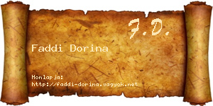 Faddi Dorina névjegykártya