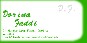 dorina faddi business card